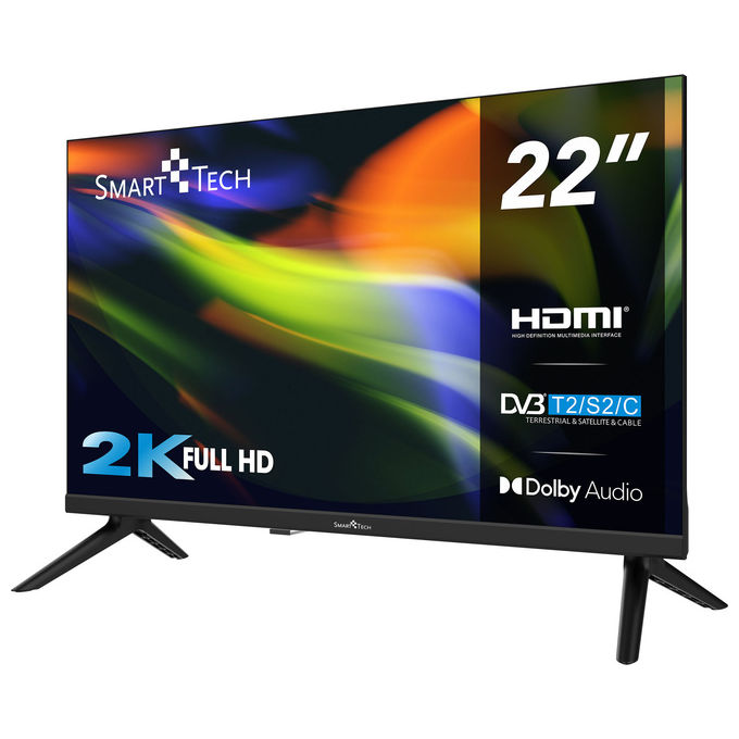 Smart Tech 22FN01V TV LED 22'' Full HD Hotel Mode DVB-T2 DVB-S2 Alimentazione 12-220V 2 HDMI 2 USB LAN