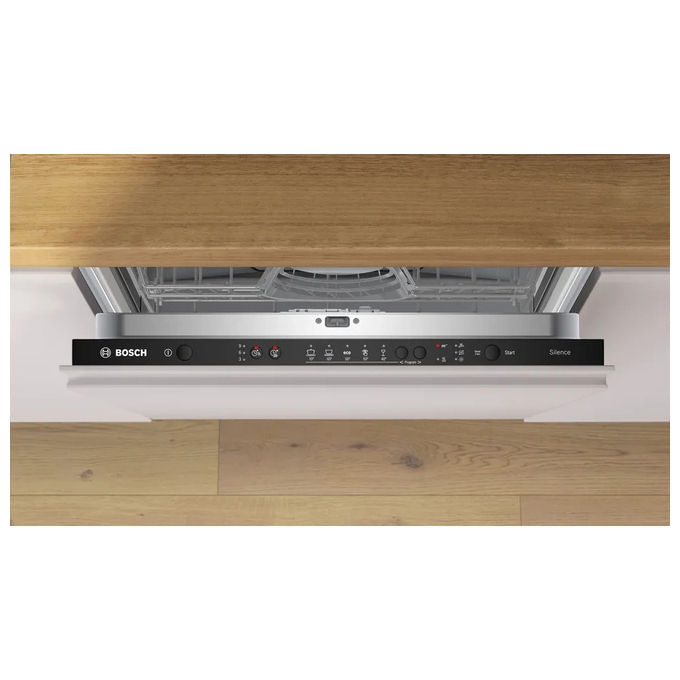 Bosch SMV25EX02E Serie 2 Lavastoviglie da incasso a scomparsa totale 13 coperti Classe E 48 dB AquaStop (81.5x59.8x55 cm) colore Nero