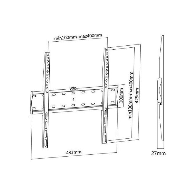 Reflecta Plano Slim Supporto per Tv Fino a 55'' Nero