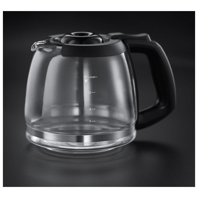 Russell Hobbs 22000-56 Victory Macchina da Caffe' a Filtro con Macinacaffe' 1,5 L 1025 W 12 tazze Programmabile colore Nero