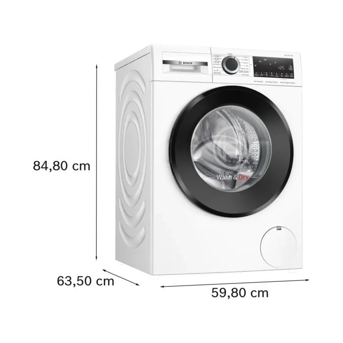Bosch WNG25400IT Serie 6 Lavasciuga 10.5-6 Kg 1400 rpm Classe A-D Iron Assist Anti Macchia AutoDry (84x60x59 cm) colore Bianco