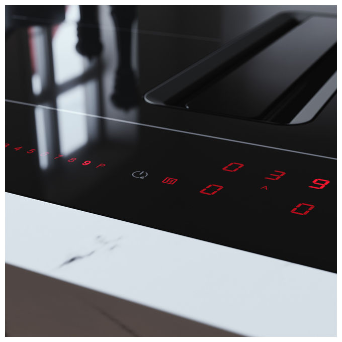ASKO HIH3843FB1 Piano a Induzione con Cappa Integrata HIH3843FB1 80 cm Nero