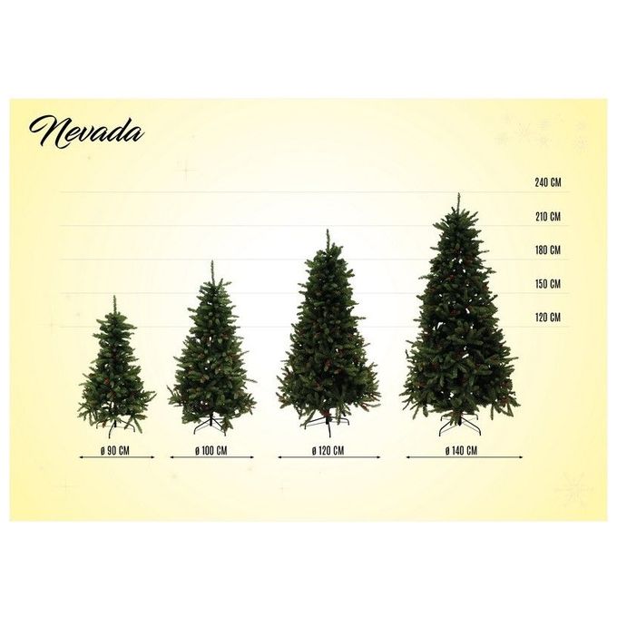 Galileo Nevada Albero di Natale 180 cm 790 Rami colore Verde