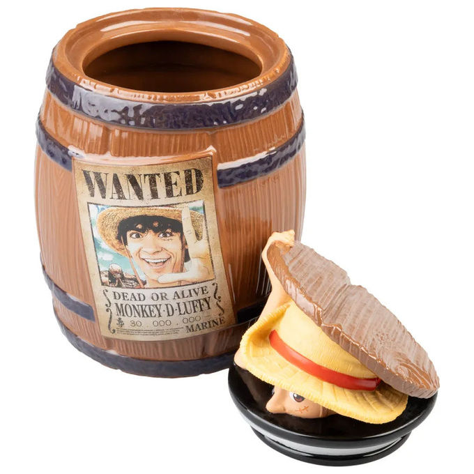 Erik, Biscottiera Barile One Piece Netflix, Ceramica, 20x20x29 cm