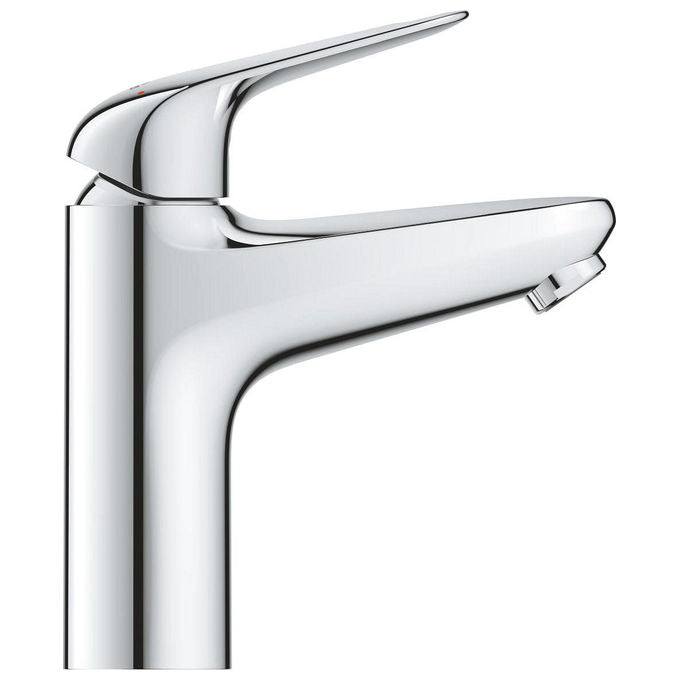 Grohe Swift miscelatore monocomando per lavabo, taglia M, cromo, scarico Push-Open, cartuccia ceramica 28 mm, avvio a freddo