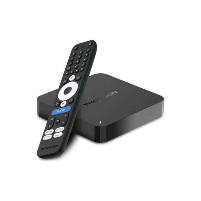 Thomson 245 Streaming Box 4K UHD Google TV Dolby Atmos 2GB RAM 32GB Wi-Fi Bluetooth 5.0 HDMI 2.1 colore Nero
