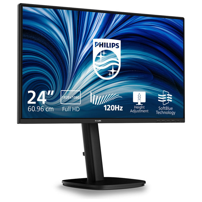 Philips 24B2N3200A-00 Serie 3000 Monitor PC 23.8'' FHD IPS 120Hz Altezza Regolabile colore Nero