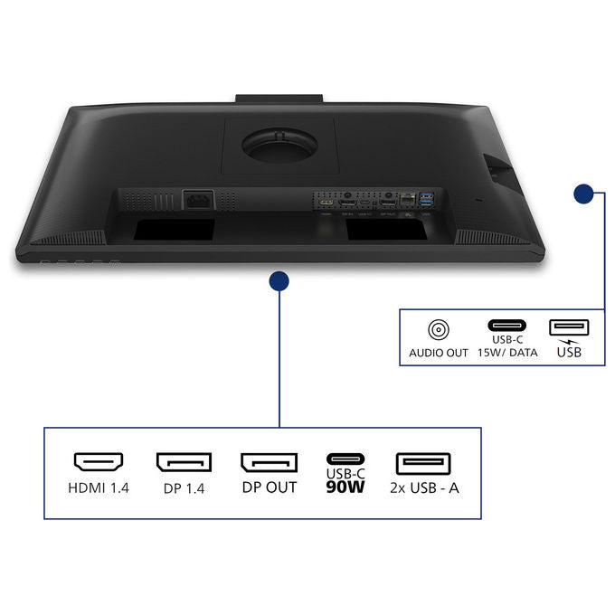 Philips 24B2U3301H Monitor 23,8'' IPS Full HD 120Hz 4ms Webcam 5MP USB-C Hub USB SmartErgoBase colore Nero