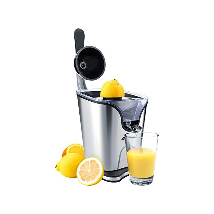 Steba 25-03-00 ZP 3 Spremiagrumi elettrico con leva 100 W 2 coni in acciaio inox avvio automatico colore Nero Acciaio inossidabile