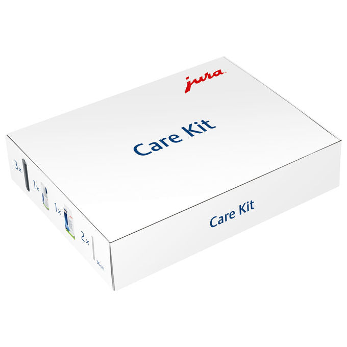 Jura 25065 Care Kit V3 Kit di Manutenzione per Macchina da Caffe' 3 Filtri Claris Smart 1 Detergente per Sistema del Latte 6 Compresse per la Pulizia 2 Tubi del Latte colore Nero