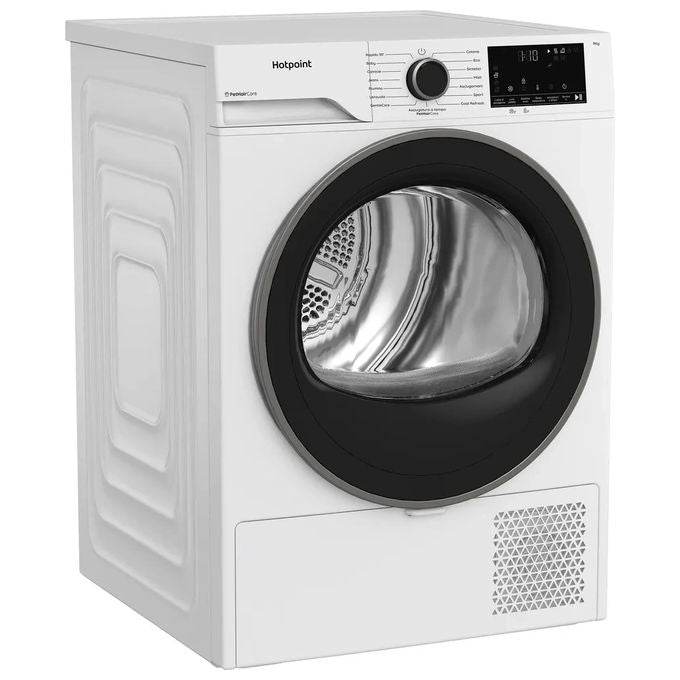 Hotpoint HPT 93D BS IT Délica Asciugatrice Pompa di Calore 9 Kg Classe D EasyIron PetHair Care (84.6x59.8x60.7 cm) colore Bianco