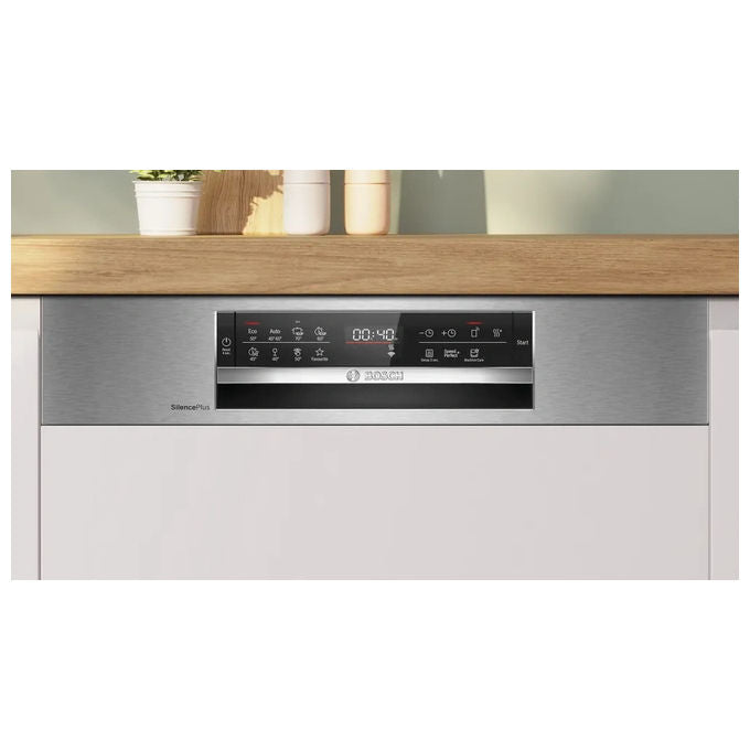 Bosch SMI6ECS12E Serie 6 Lavastoviglie da incasso 14 coperti Classe A 42 dB EcoSilence Drive Wi-Fi Home Connect 8 programmi (81.5x59.8x57.3 cm) colore Acciaio