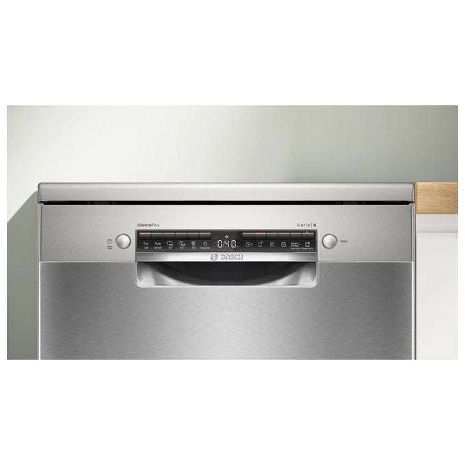 Bosch SMS4ECI27E Serie 4 Lavastoviglie Libera Installazione 14 coperti Classe A 42 dB Wi-Fi (84.5x60x60 cm) colore Acciaio Inox