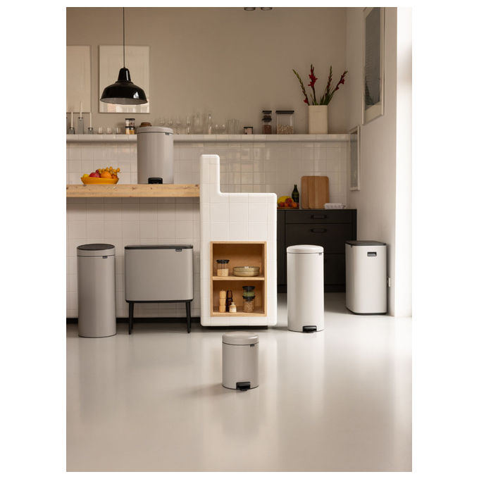 Brabantia 254406 NewIcon Cestino con Pedale Capacita' 20 L Materiale Acciaio Colore Grigio Soft