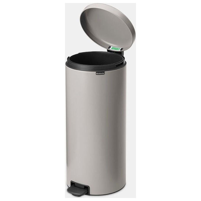 Brabantia 254949 NewIcon Contenitore dell'acqua 30 L con coperchio a pedale e chiusura ammortizzata colore Grigio