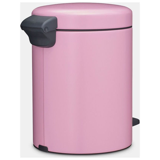 Brabantia NEWICON5L NewIcon Pattumiera a Pedale 5 litri Acciaio con Chiusura Silenziosa e Base Antiscivolo colore Rosa
