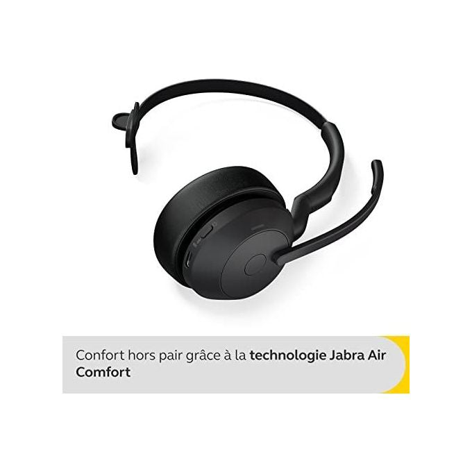 Jabra 25599-899-899 Evolve2 55 Auricolare Wireless A Padiglione Ufficio USB tipo-C Bluetooth Base di Ricarica colore Nero