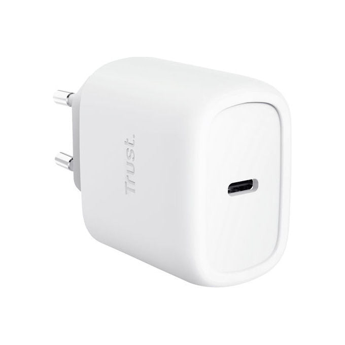 Trust 25721 MAXO Caricabatterie USB-C GaN 45W per Apple con Cavo USB-C 2m colore Bianco