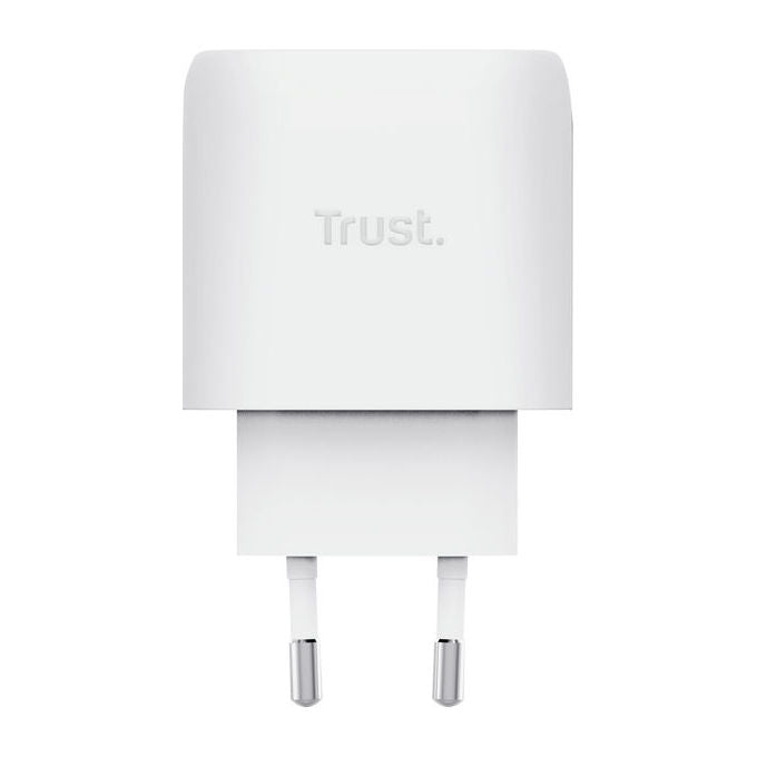 Trust 25721 MAXO Caricabatterie USB-C GaN 45W per Apple con Cavo USB-C 2m colore Bianco