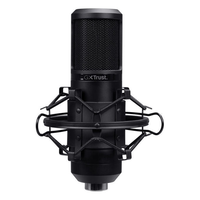 GXTrust 25769 Emita II Microfono USB con Supporto da Tavolo Regolabile e Filtro Pop campionamento 192 kHz-24 bit colore Nero