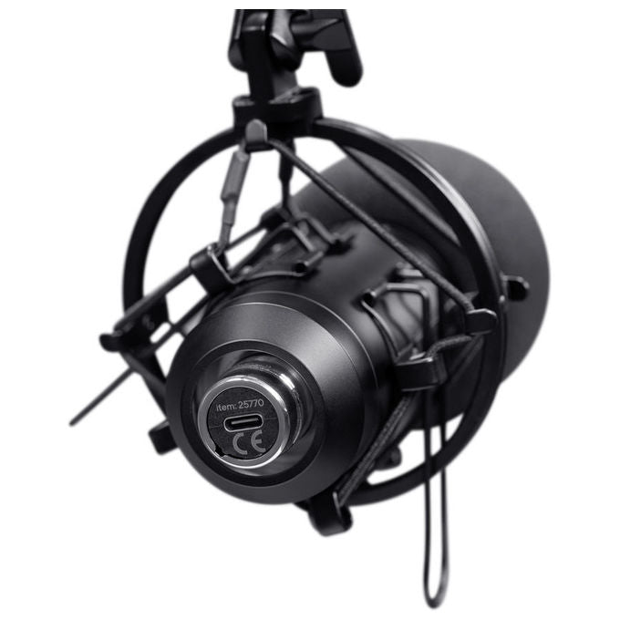GXTrust 25770 Emita II Microfono USB con Braccio Regolabile Filtro Pop Shock Mount 16 mm 192 kHz-24 bit colore Nero