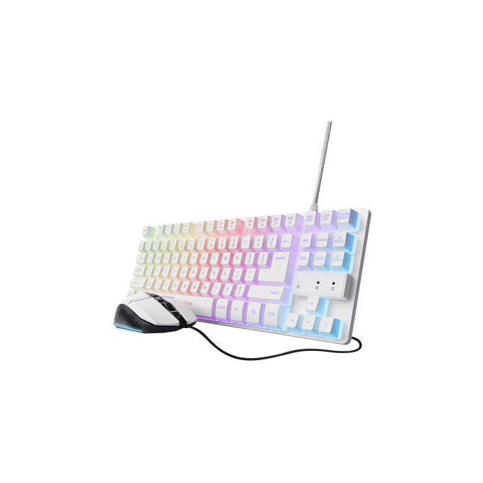 Trust Set Gaming GXT798W Tastiera e Mouse Bianco Layout Italiano