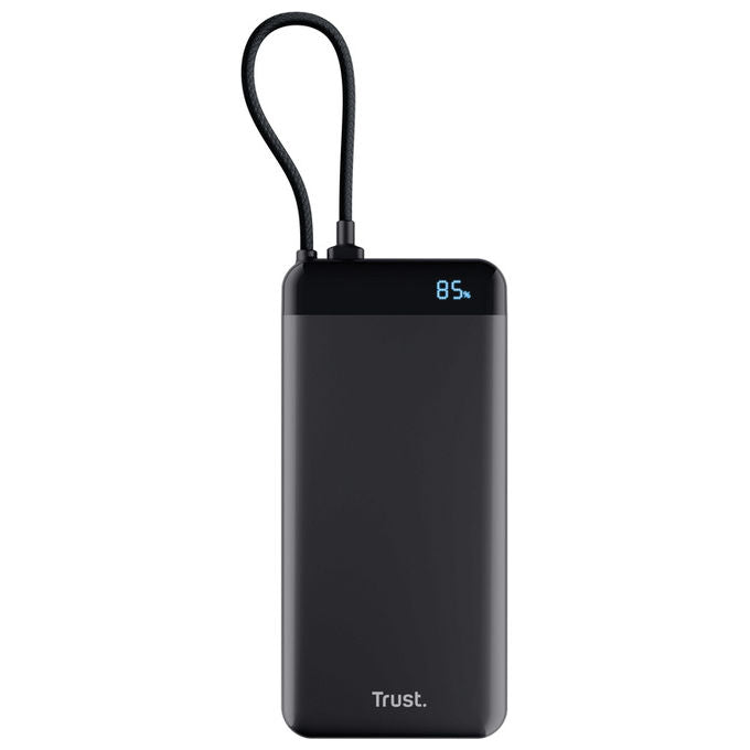 Trust FIERA 20.000 POWERBANK FIXED CABLE Powerbank con cavo fisso Capacita' 20000 mAh colore Nero