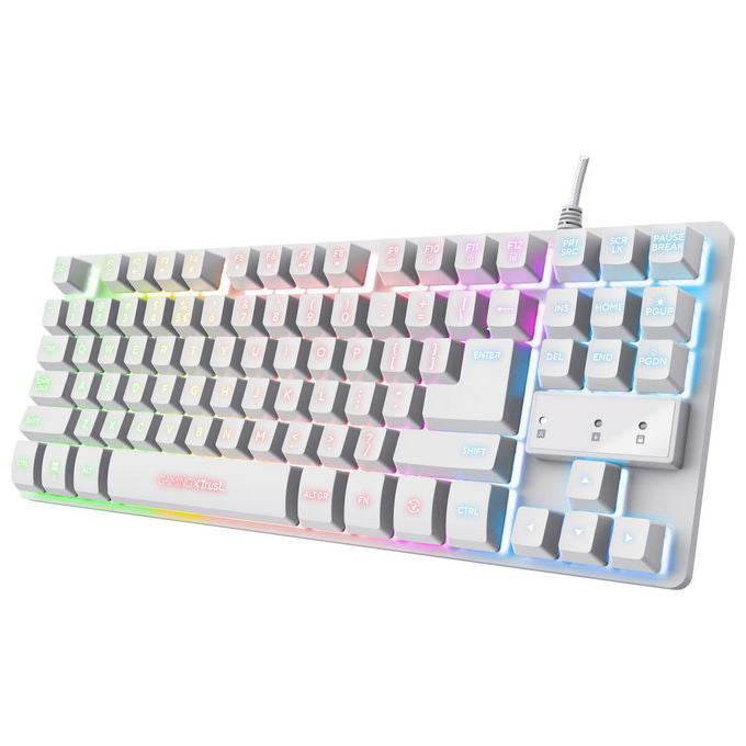 Trust, Tastiera Gaming TKL GXT833 Thado, Layout Italiano, Bianca