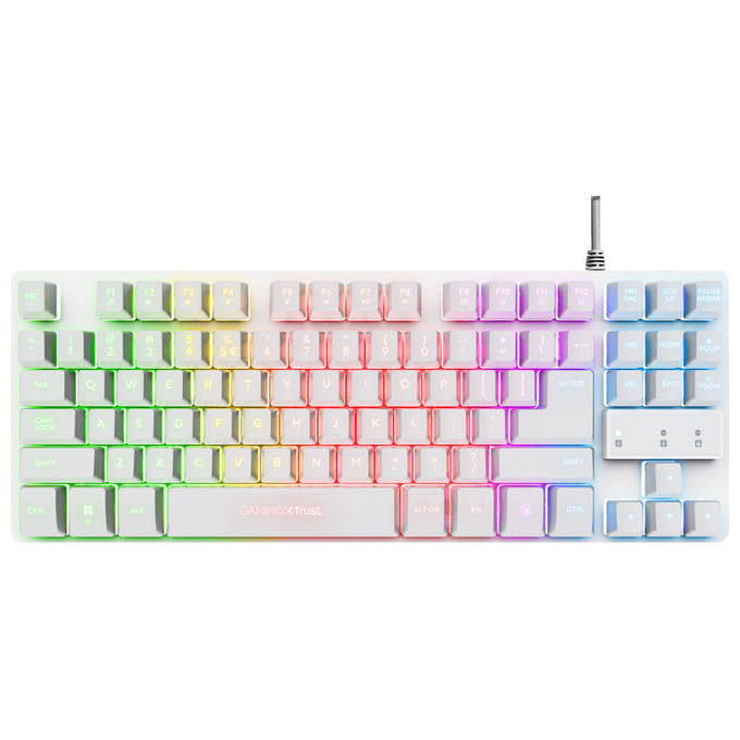 Trust, Tastiera Gaming TKL GXT833 Thado, Layout Italiano, Bianca