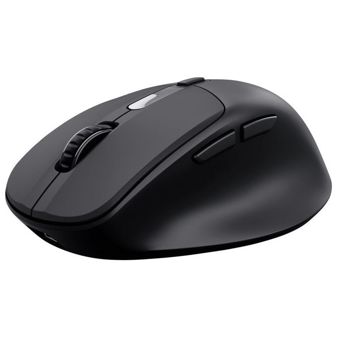 Trust 25991 Zevo Mouse Wireless Ricaricabile Multi-Dispositivo Bluetooth 2.4GHz 4000 DPI Clic Silenzioso colore Nero