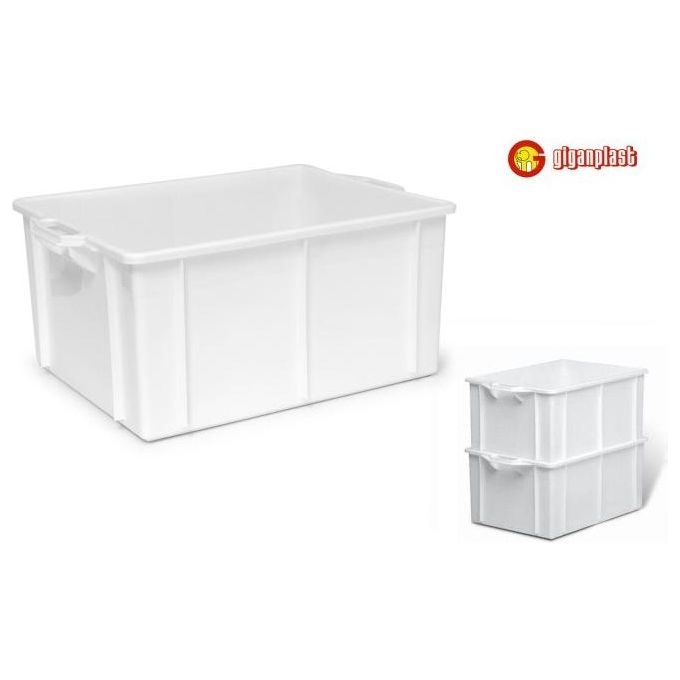 Giganplast 2600M4-BI Diamant Contenitore Sovrapponibile 50 L Polipropilene colore Bianco