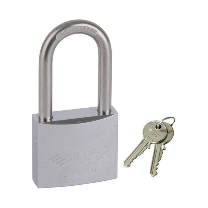 Cisa Lucchetto Ottone Mm 40 Arco Inox Lungo