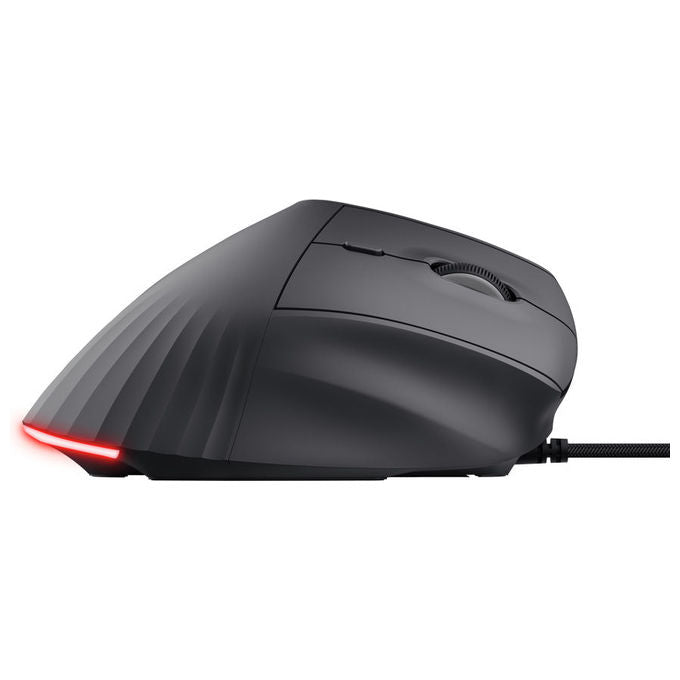Trust 26024 GXT 145 Rexxa Mouse Gaming Ergonomico Verticale USB 12800 DPI RGB 10 Pulsanti Programmabili colore Nero