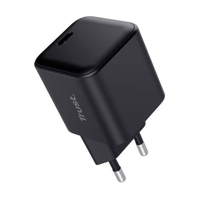 Trust 26046 Maxo Caricabatterie USB-C GaN 65W Power Delivery 3.0 con Cavo USB-C 2 m colore Nero