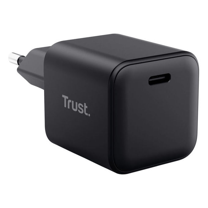 Trust 26046 Maxo Caricabatterie USB-C GaN 65W Power Delivery 3.0 con Cavo USB-C 2 m colore Nero