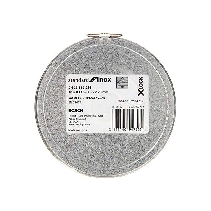 Bosch X-Lock Mola Da Taglio Dritta Standard Set Inox 10X115X1Mm
