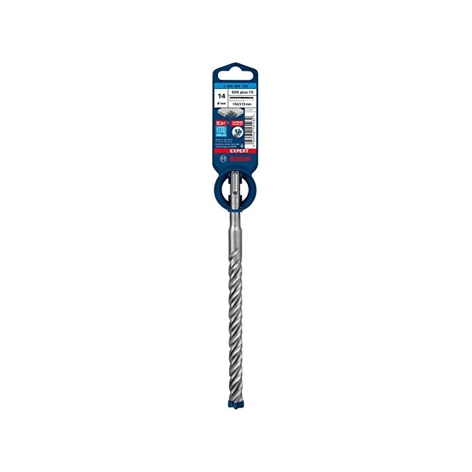 Bosch Professional 1x Punte per Martelli Expert SDS Plus-7X per Calcestruzzo Armato 14.00x215mm