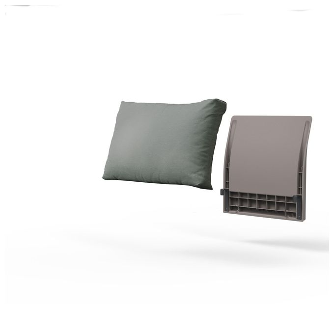 Keter 8711245160450 Elements Extension Kit Modulo Schienale con Cuscino in Resina 100% Riciclata Effetto Vimini colore Ashwood e Cappuccino