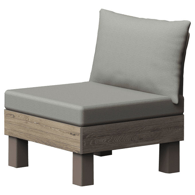 Keter 261176 Signature Elements Poltrona da Giardino Modulare con Cuscini Inclusi colore Cappuccino-Ashwood
