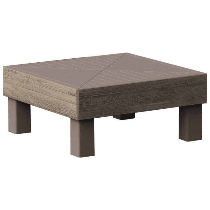 Keter 8711245160498 Elements Signature Tavolo da Esterno Modulare Resistente agli Agenti Atmosferici e ai Raggi UV con Tecnologia DecoCoat colore Ashwood-Cappuccino