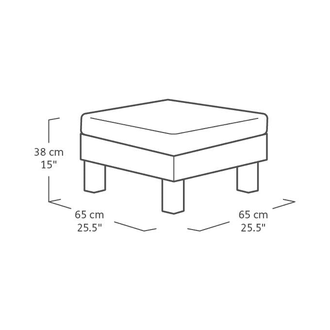 Keter 8711245160498 Elements Signature Tavolo da Esterno Modulare Resistente agli Agenti Atmosferici e ai Raggi UV con Tecnologia DecoCoat colore Ashwood-Cappuccino