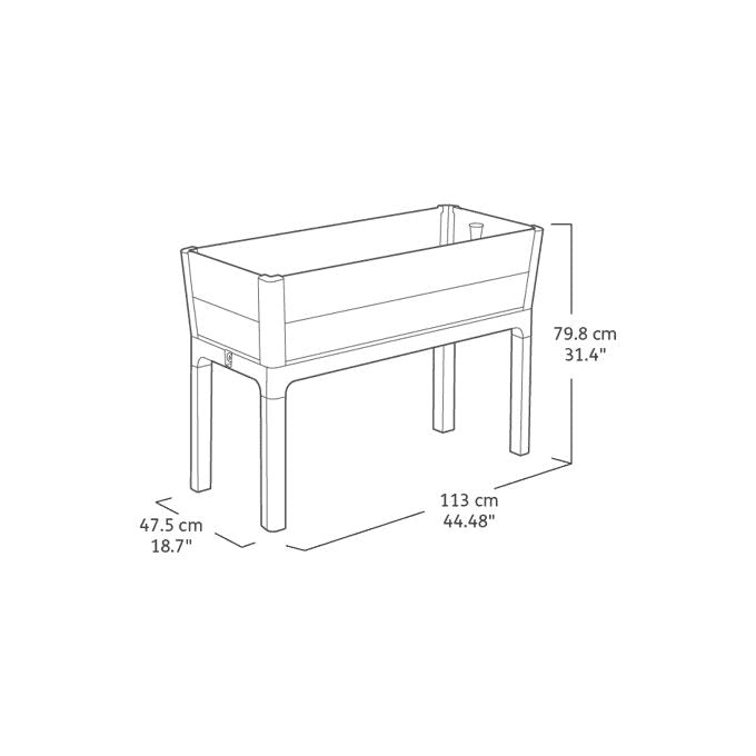 Keter Deco Elevated Garden Bed Effetto Legno