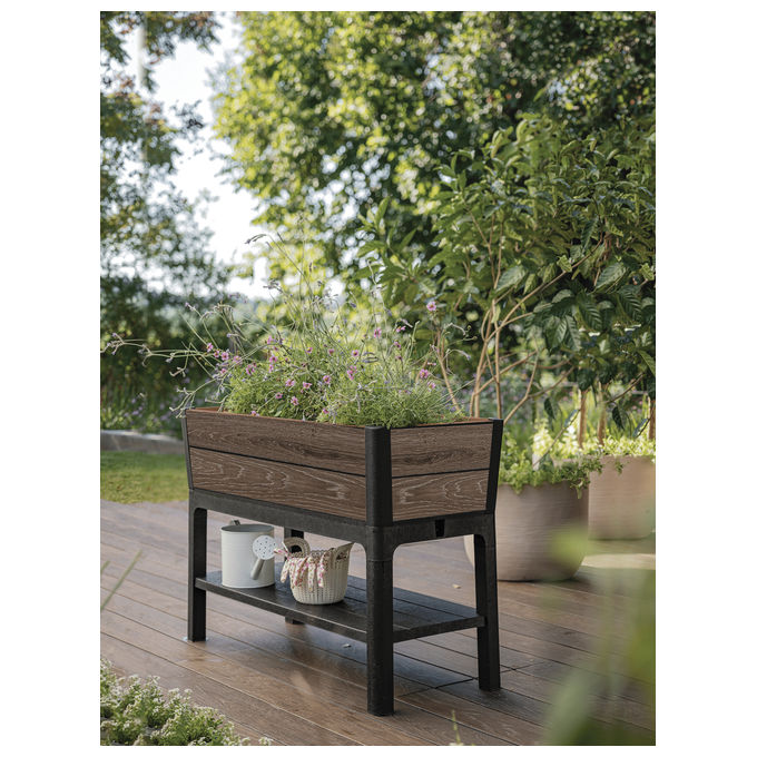 Keter Deco Elevated Garden Bed Effetto Legno