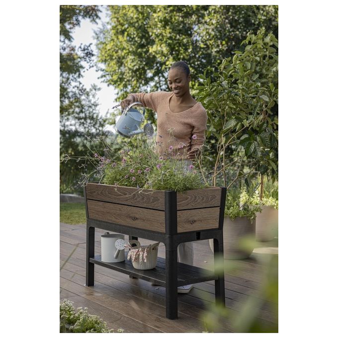 Keter Deco Elevated Garden Bed Effetto Legno