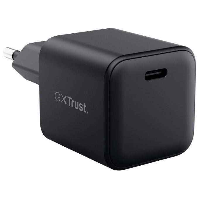 Trust GXT 1258 caricabatterie USB-C 65W GaN, ricarica rapida, compatibile Nintendo Switch 2, cavo 2m incluso, nero
