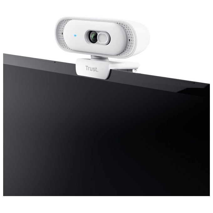Trust 26180 Tomar Webcam 2K QHD 2560x1440 pixel 30 fps Microfono Integrato Otturatore Privacy USB colore Bianco