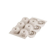 Silikomart 26.290.13.0065 Mini Intreccio Stampo in Silicone 6 Cavita' 630 ml Ø75 mm h35 mm colore Grigio Seta