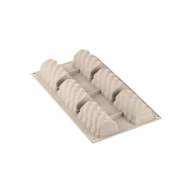 Silikomart 26.315.13.0065 3Design Stampo Silicone Swing 6 Monoporzioni 95 ml Antiaderente colore Beige