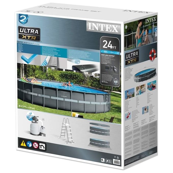 Intex Ultra Frame Piscina Xtr Frame 732x132 Struttura in Acciaio per Stabilita' e Durata Superiori