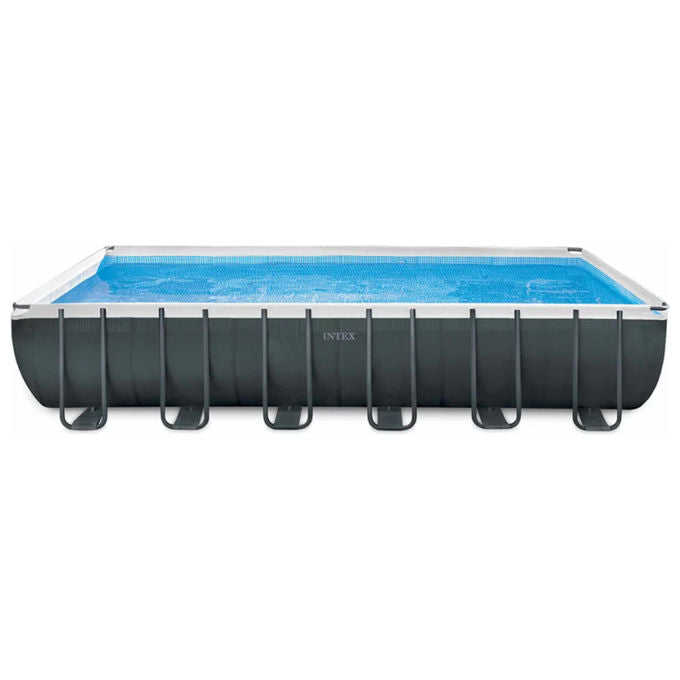 Intex 26364NP Ultra XTR Frame Piscina Fuori Terra Rettangolare 31805 L 732x366x132 cm Pompa Sabbia Scaletta colore Grigio